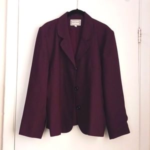 Vintage Womens Purple Suitsme Blazer Size 16